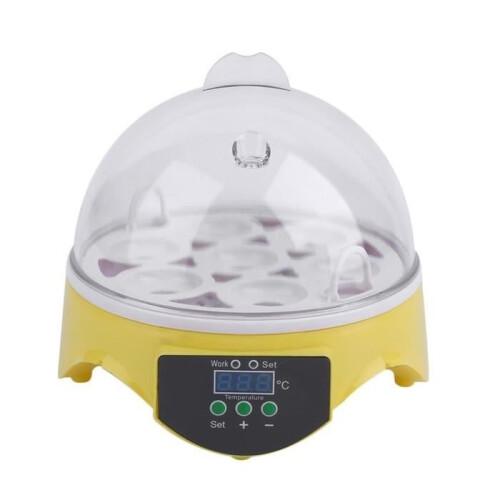 Mini Egg Incubator, 7-Egg Capacity Hatching Tool for Poultry, Compact Automatic Temperature Control Design 2