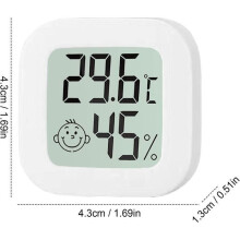 Confezione da 4 termometri e igrometri digitali intelligenti per interni, monitor di temperatura e umidità con sensore per la casa.