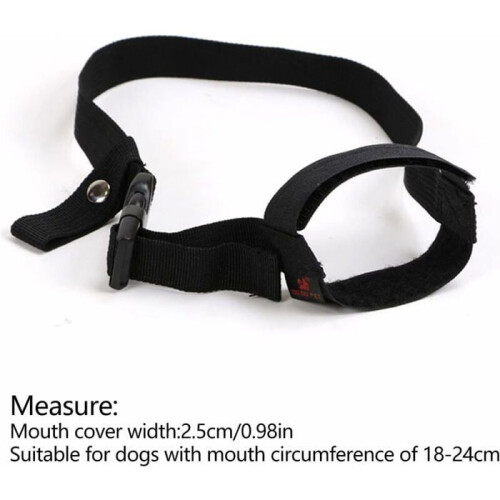 Dog Muzzle Size L Adjustable Anti Barking Soft Nylon Breathable Comfortable Training Fit 1