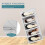 DHMAKER Boot Storage Box, 8 Pack Stackable Boot Boxes for Tall Boots, Boot Boxes Clear Plastic Stackable with Lid Drop Front Boot Organizer, White 3