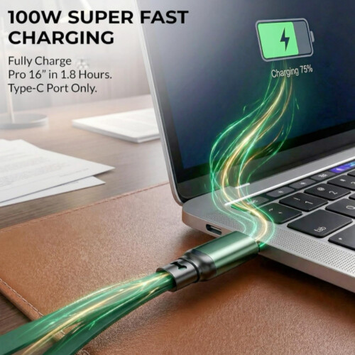 One to three 100W charging cable retractable three-in-one super fast charging data cable 2