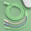 Liquid one-to-three data cable three-in-one mobile phone charging cable suitable for Apple type-c Android USB fast charging cable 2