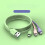 Liquid one-to-three data cable three-in-one mobile phone charging cable suitable for Apple type-c Android USB fast charging cable 5