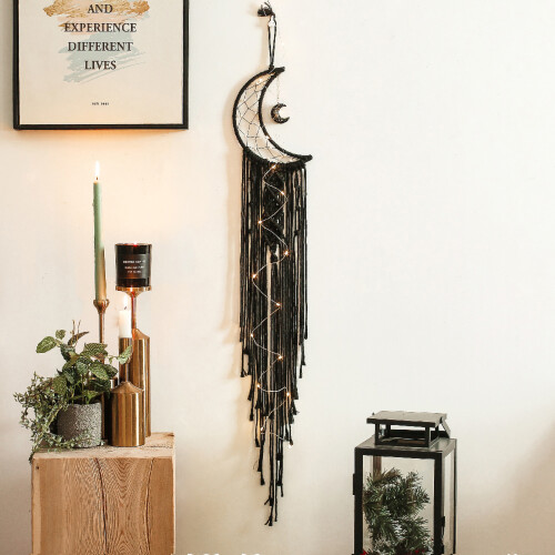 Hand Woven Minimalist Moon Dream Catchers 1