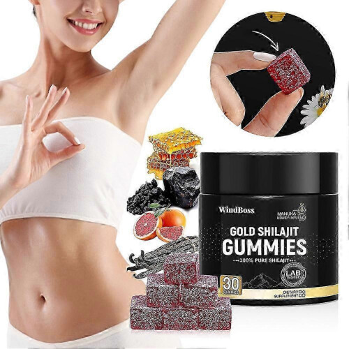 (3pcs) Τζελ & Μασώμενα Ζελεδάκια Διατροφής Gold Shilajit 30 Τεμάχια για Άνδρες και Γυναίκες 1