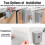 (7L, Grey) Trash Can for IKEA Kitchen High Capacity Wall Mounted Hanging Bin 3
