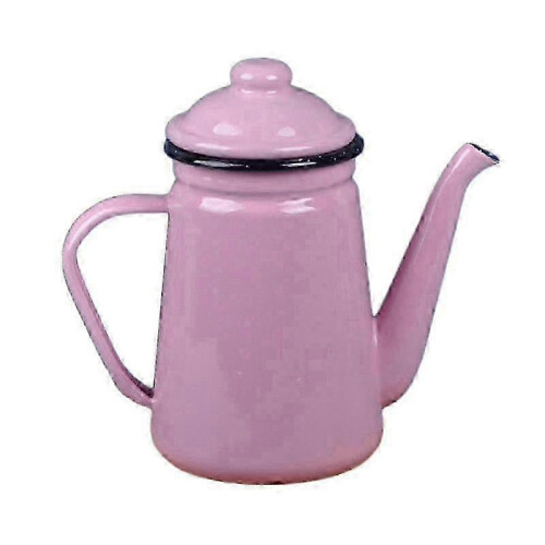 (Pink) Σμάλτο καφέ 1.1L βραστήρας καφέ ανθεκτικός παχύρρευστος