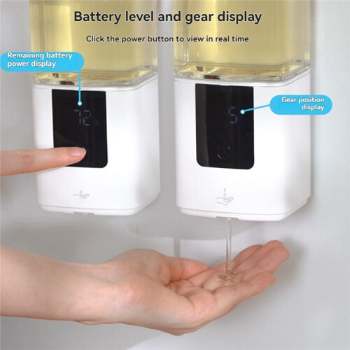 Soap Dispenser Automatic Soap Dispenser Wall Mount Rechargeable Foaming Soap Pump for Bathroom Kitchen