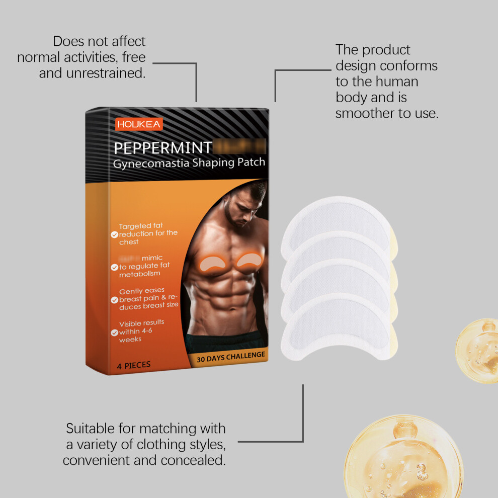 HOUKEA Men's Chest Care Patch Gentle Care for Chest Comfortable Material Skin-Friendly Fit Breathable Daily Care
