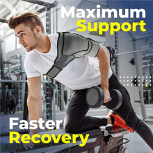 1 Pc Shoulder Support Strap, Used to Relieve Joint Pain Caused By Arthritis, Gray Black in Color,Unisex