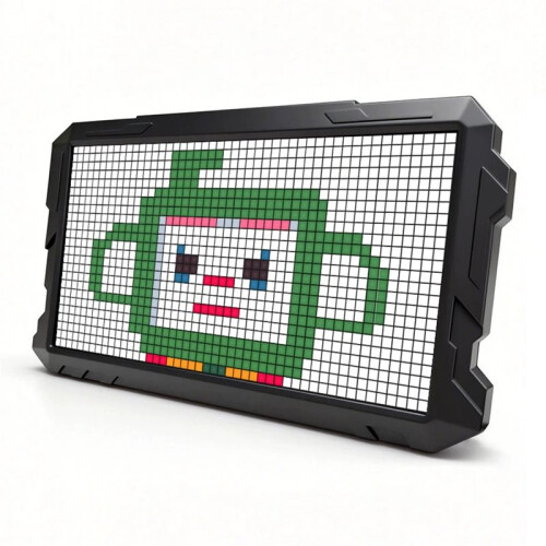 LED Pixel Screen Clock RGB Nightlight DIY Graffiti Animation Drawing Panel for Game Room Decor Gift Idea Pixel 24x48