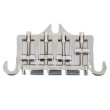 3 Point 4 String Bass Bridge Tailpiece Zinc Alloy Bridges Tailpiece for GBS EP Style Bass Guitar Replacement Parts