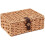 Wicker Storage Basket with Lid, Natural Seagrass Rectangular Woven Basket, Storage Boxes for Shelf Decor,for Home Small 1