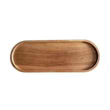Tableware Solid Wood Food Tray Round Rectangle Dessert Plate Japanese-Style Wooden Snack Fruit Tea Saucer Pallet A2