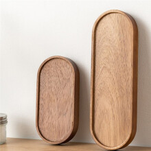 Tableware Solid Wood Food Tray Round Rectangle Dessert Plate Japanese-Style Wooden Snack Fruit Tea Saucer Pallet A1