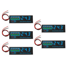 5PCS Li-Ion/Acid/Lithium Battery Charge Test Indicator 7-40V LED Display Monitor Digital Voltage Capacity Meter B