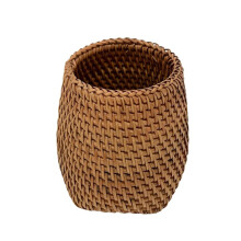 Handgefertigter Stiftehalter Aus Rattan, Make--Pinselhalter, Tischdekoration, Organizer-Becher für Schreibwaren, Blumenvase C