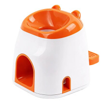 2in1 Dog Tennis Launcher Treat Dispenser Interactive Spring-Loaded Fetch Toy with Snack Storage Mental Stimulation