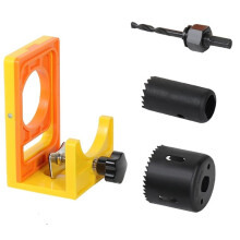Door Lock Installation Kit for 1-3/8" - 1-3/4" Thickness Wood Door,C-Clamp Design Door Lock Jig for with Guide Template