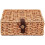 Wicker Storage Basket with Lid, Natural Seagrass Rectangular Woven Basket, Storage Boxes for Shelf Decor,for Home Large 1