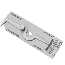 Roestvrijstalen Imperial Lasdieptemeter met Groeven, Diepte-Inspectiemeter, Professioneel Meetinstrument voor Lassers