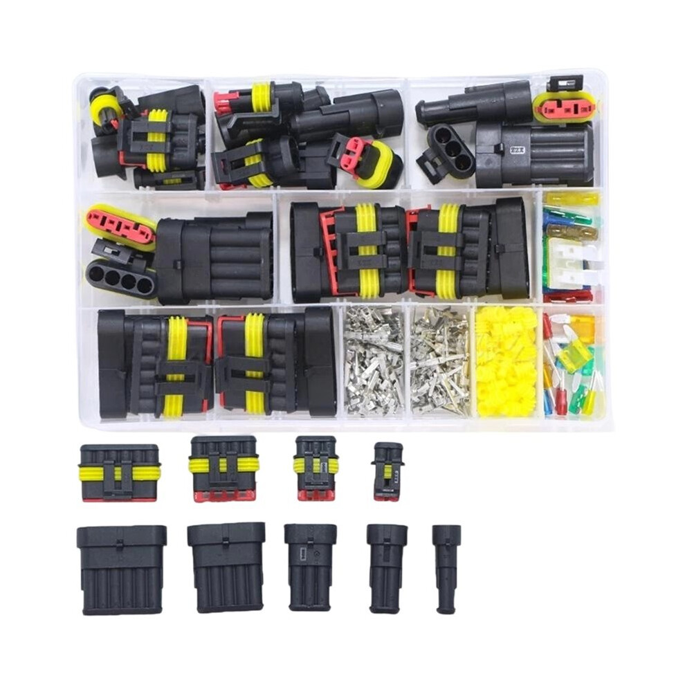 Waterproof Automotive Connectors (Boxed) For Xenon Lamp Wiring Harnesses And Waterproof Automotive Connectors 240Pcs 6031501884435