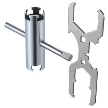 3 Way Sink Strainer Wrench, Basket Strainer Wrench with Sliding Handle, Multifunction Plumber'S Tool