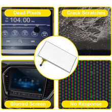 Écran Tactile LCD 6,1 Pouces 12 Broches pour RAV4 avec Bouton APPS 86100-0R060 86100-0R070 (Sans Écran LCD)