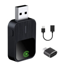 Wireless Android Auto Adapter 2 In1 Wireless CarPlay Dongle AI Box Car Intelligent System USB Plug and Black