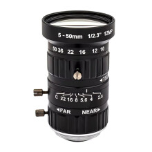 Lente de Cámara de 5-50 mm, Telescopio con Zoom de 1/2,3 Pulgadas, HD, 12 Megapíxeles,  C, Lente Varifocal, Lente de Cámara Industrial