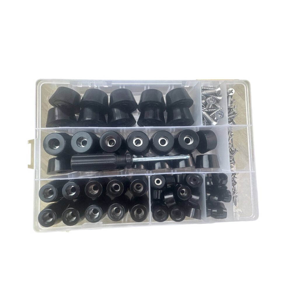 Saudism 240Pcs Rubber Feet For Cutting Board With Stainless Washer Screws Assortment Kit,5 Sizes Non Slip Rubber Bumper Feet