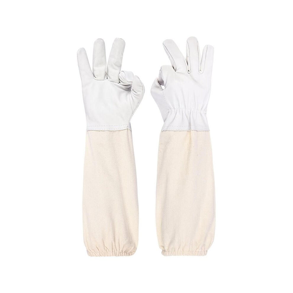 Saudism Beekeeping Gloves - Thickened Goatskin Bee Gloves For Men Women - Beekeeping Supplies