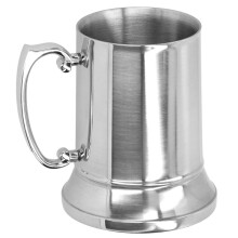 550ml Double Wall Stainless Steel Beer Mug Cocktail Breakfast Milk Mugs with Handgrip Coffee Cup Bar Tools