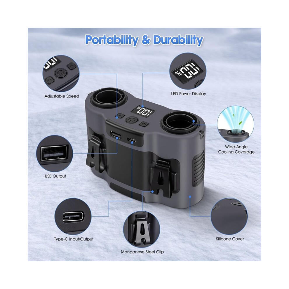 Portable Waist Fan, 20000Mah Rechargeable Wearable Cooling Device For Neck Body Powerful Shirt 6032845717526