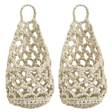 Portapiante In Macramè Stile Boho, Cestino Porta Piante Grasse In Corda di Cotone Intrecciata con Sacchetto A Rete, Decorazione per La Casa,