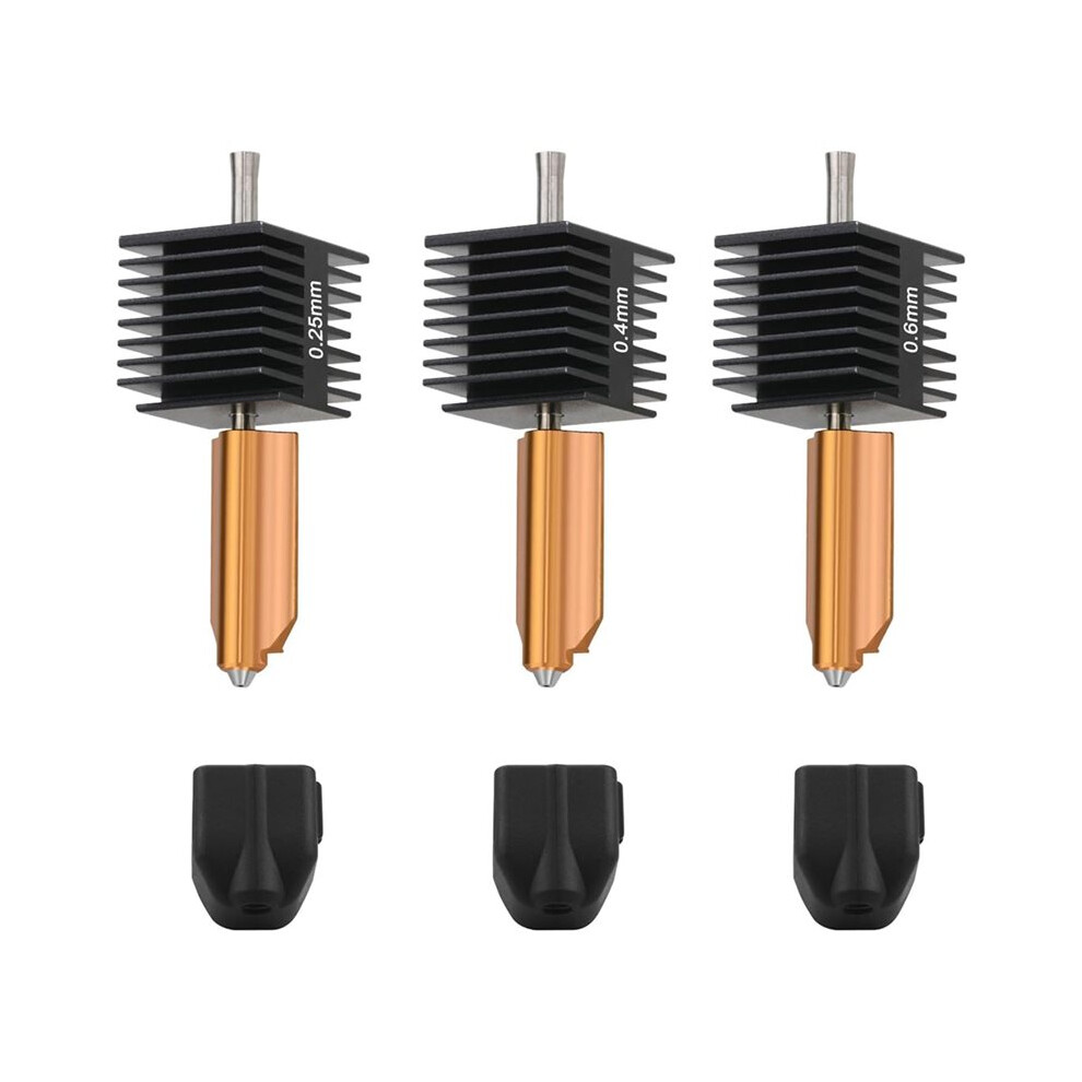 3Set Hot End 0.25/0.4/0.6Mm 3D Printer Parts Integrated Ad5x Nozzles Hotend,Hotend Kit For Flashforge Ad5x Accessories 6033687927357