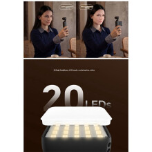 Magnetische LED-Invullamp voor Osmo Pocket 4/3 met Drie Dimstanden voor Vloggen, Portretten en Nachtopnamen