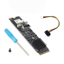 20Gbps M.2 to TYPE-E Adapter High Speed M Key NVMe PCIe to USB 3.2 Gen2x2 Front Panel Expansion Card Hub for Desktop PC