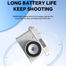 Digitale Camera 0.96Inch IPS Flip Selfie Scherm Retro CCD Miniatuur Duim 1080P Video Recorder Studenten Camera Wit