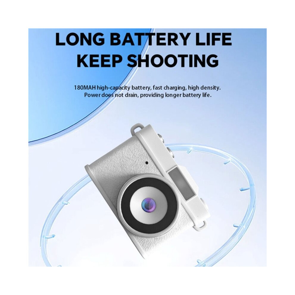 Digital Camera 0.96Inch Ips Flip Selfie Screen Retro Ccd Miniature Thumb 1080P Video Recorder Student Camera White 4711681020220