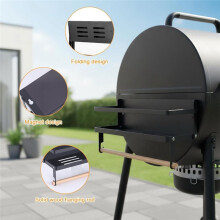 Bac de Rangement Magnétique Pliable pour Barbecues à Pellets - Accessoire Universel pour Barbecue à Pellets - Organisateur de Barbecue Extérieur