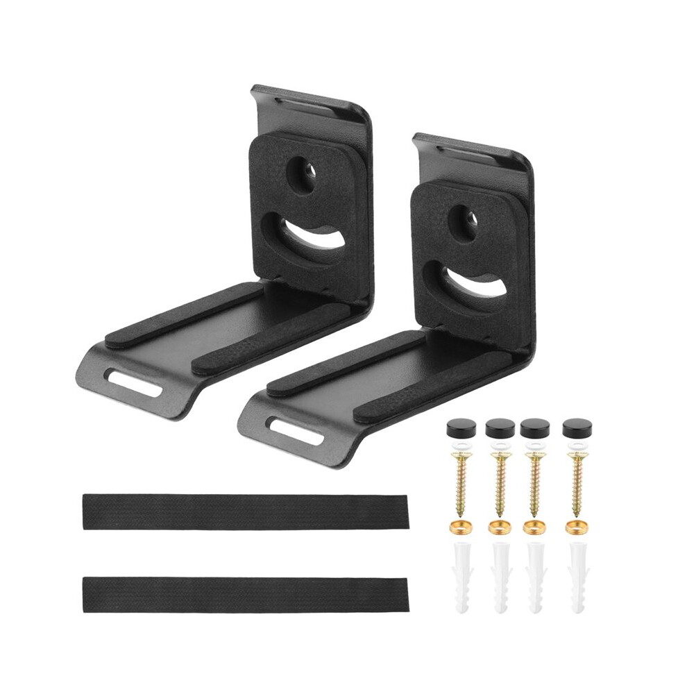 Soundbar Wall Mount Bracket For Metal Shelf With Hook & Loop Straps, 30Lb Capacity 4711114124518