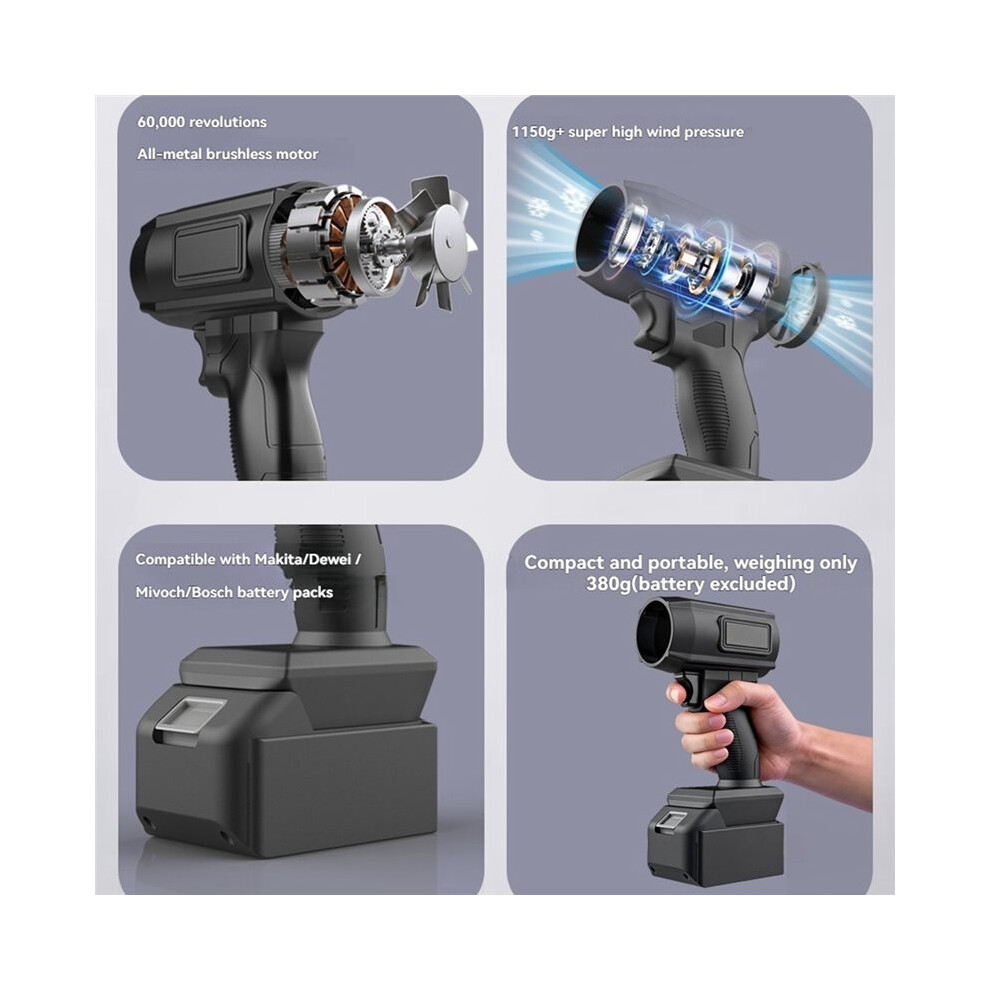 Fan Blower 60000Rpm High Speed Brushless Motor Stepless Speed Control Handheld Jet For Battery 4712256563487