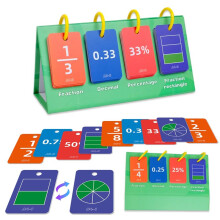 Decimal Fraction Percentage Conversion Cards Table Model Education Card Thinking Cognition Training Kids Toys 104PCS
