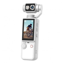 Câmera Esportiva Portátil Q8 para Atividades Ao Ar Livre, Vídeo 4K Ultra Nítido com Foco Automático, Câmera de Ação de Bolso Branca