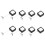 8pcs Remote Control Tether TV Remote Control Leash Retractable Safety Lock with Adjustable Strap B 1