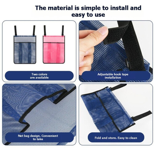 2pcs Trampoline Shoes Bag, Large Mesh Storage Organizer with Adjustable Straps Trampoline Accessories