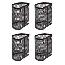 Magnetic Pen Holder 4 Pack Pencil Locker Organizer Accessories for School and Office, Black Locker Accessories Organizer