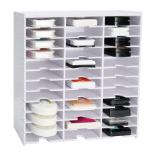 36 Grids Ink Pad Storage Rack, Wall-Mountable Stamp Pad Organizer Holder Compatible with Standard Size Ink Pads