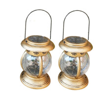 2PCS Solar Lanterns Outdoor Hanging Solar Lights Table Lamps for Landscape Yard Table Pathway Beach Decoration